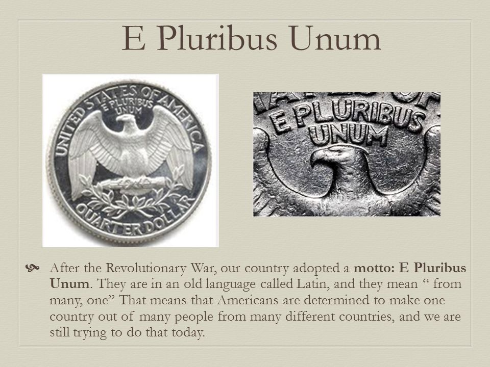 E pluribus unum significado